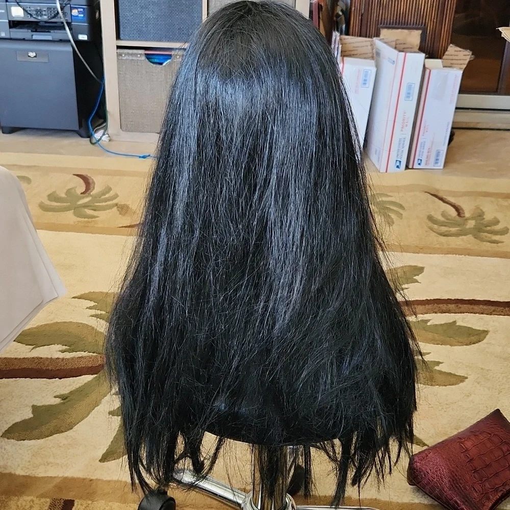 Black wig 24 in long